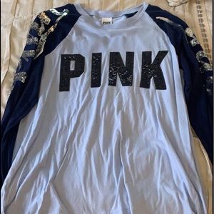 VS PINK long sleeve like new sequin top